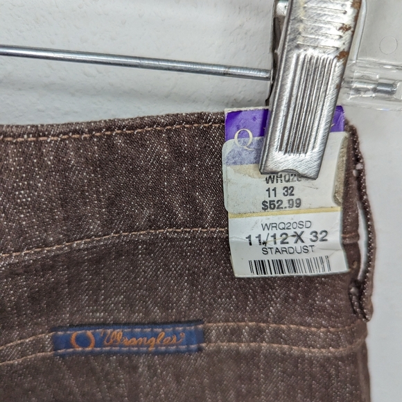 Wrangler's Q-Baby Brown Washed Jeans women's size 11/12 - Picture 3 of 5